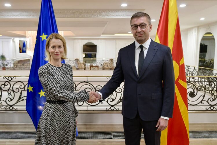 МАКЕДОНИЈА Е ДЕЛ ОД ЕВРОПСКОТО СЕМЕЈСТВО Калас порача дека е клучно земјата да продолжи по патот кон ЕУ