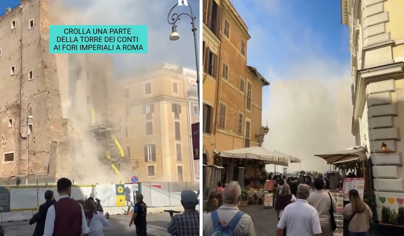 📽️ ТРАГЕДИЈА КАЈ КОЛОСЕУМОТ, СЕ УРНА КУЛА ВО РИМ Извлечени четворица, се трага по лице под урнатините