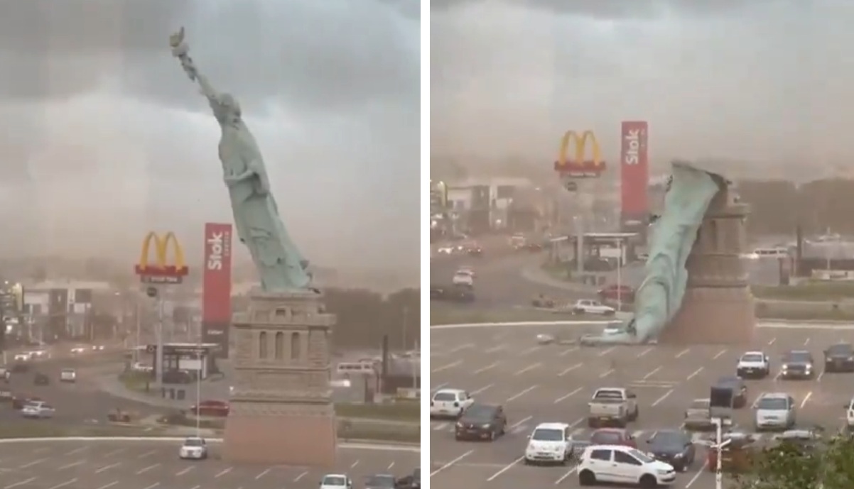 📽️ ПАДНА КИПОТ НА СЛОБОДАТА ВО ЈУЖЕН БРАЗИЛ Брзите ветрови рушат споменици