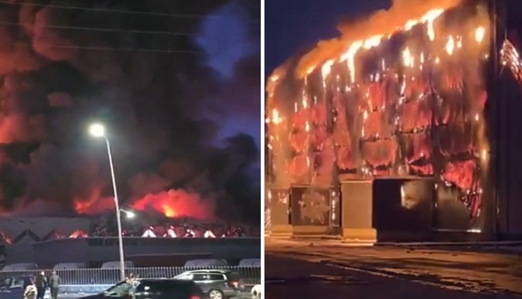 📽️ ГОРИ ФАБРИКАТА НА „КОМОДИТА“, ЦРН ЧАД ГО ПРЕКРИ ГРАДОТ Пожарникарите се борат со огнот во Ѓаковица, се огласи компанијата