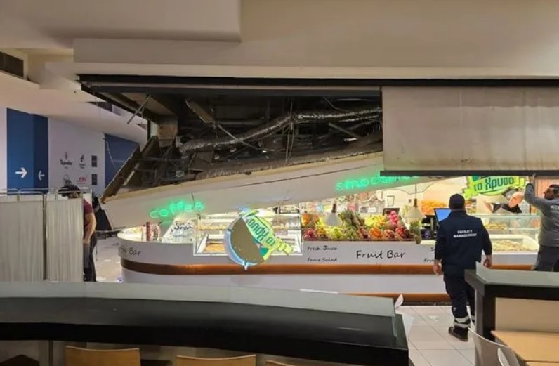 🎥 СЕ УРНА ДЕЛ ОД ТАВАНОТ ВО „КОСМОС“ ВО СОЛУН Повредена една жена