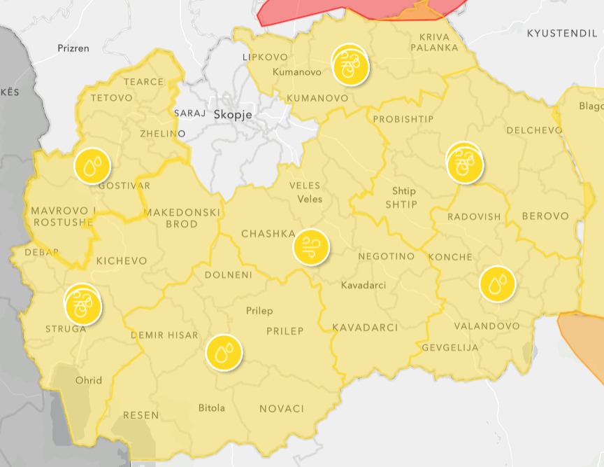 ПРЕДУПРЕДУВАЊЕ ЗА СИЛЕН СЕВЕРЕН ВЕТЕР И ЗА ОБИЛЕН ДОЖД Заладувањето ќе донесе снег и на планините и во градовите
