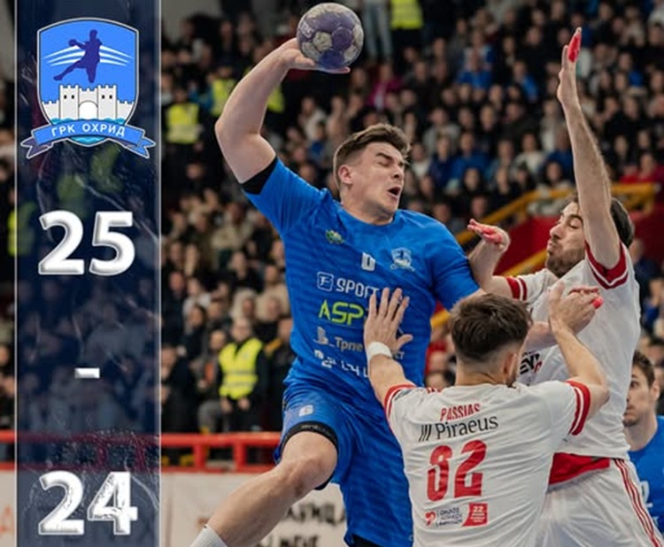 РАКОМЕТАРИТЕ НА ОХРИД ОДАТ ВО ПОЛУФИНАЛЕ НА ЕВРОПСКИОТ КУП По втор пат го победија Олимпијакос