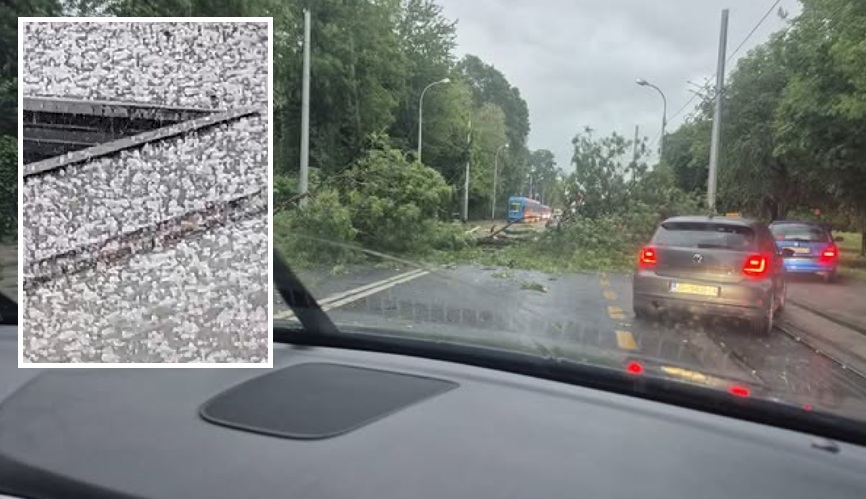 НЕВРЕМЕ ВО ЗАГРЕБ, СОПРЕНИ ТРАМВАИ Бурата се движи кон Србија