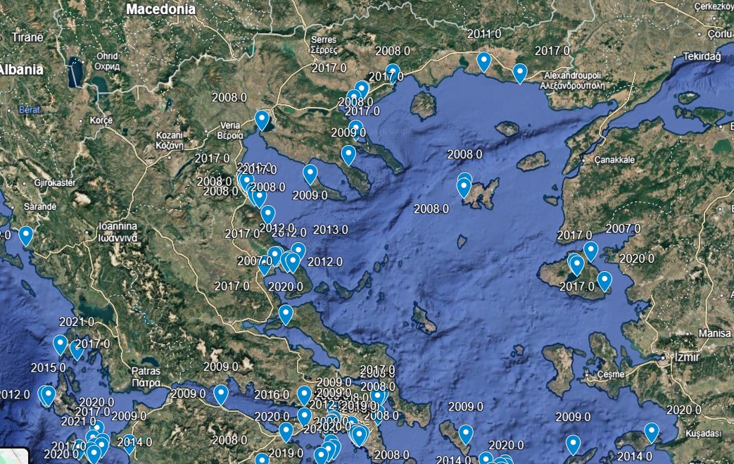 МАПАТА ЈА ОТКРИВА ТРАСАТА НА ЗАЈАЧКАТА РИБА ДО 2021 ГОДИНА Еве каде најчесто се појавувал опасниот натрапник во Грција