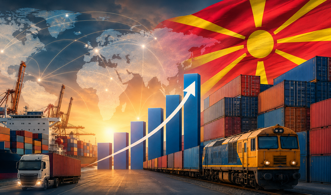 МАКЕДОНИЈА ГО ЗГОЛЕМИЛА ИЗВОЗОТ ЗА 5,7% ВО ПРВИТЕ 5 МЕСЕЦИ ГОДИНАВА Еве во кои 5 држави е сконцентрирана половина од размената